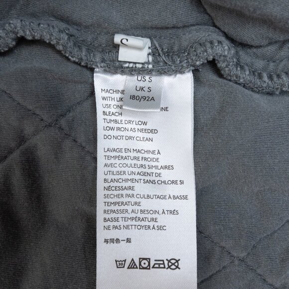 Urban Outfitters Freja Quilted Hooded Jacket Gray Winter Oversized Small - Picture 12 of 14